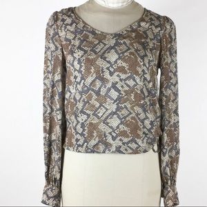 Snake Pattern Lucky Brand Blouse